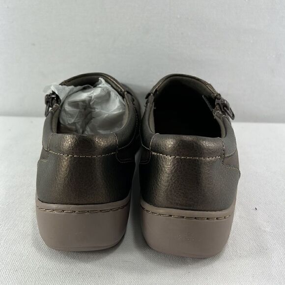 Clarks Cora Giny Cushioned Zip Loafer Flats Taupe size 5.5 M - Picture 5 of 7